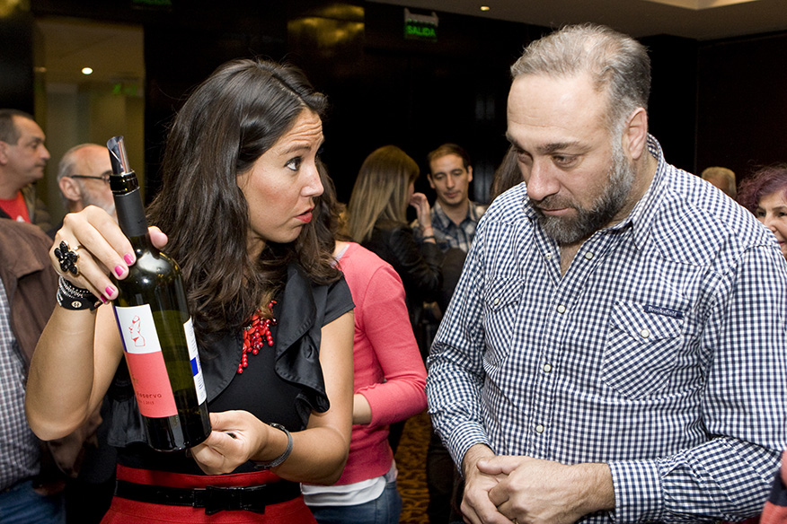 Compartiendo la data del vino en el InterContinental Buenos Aires.